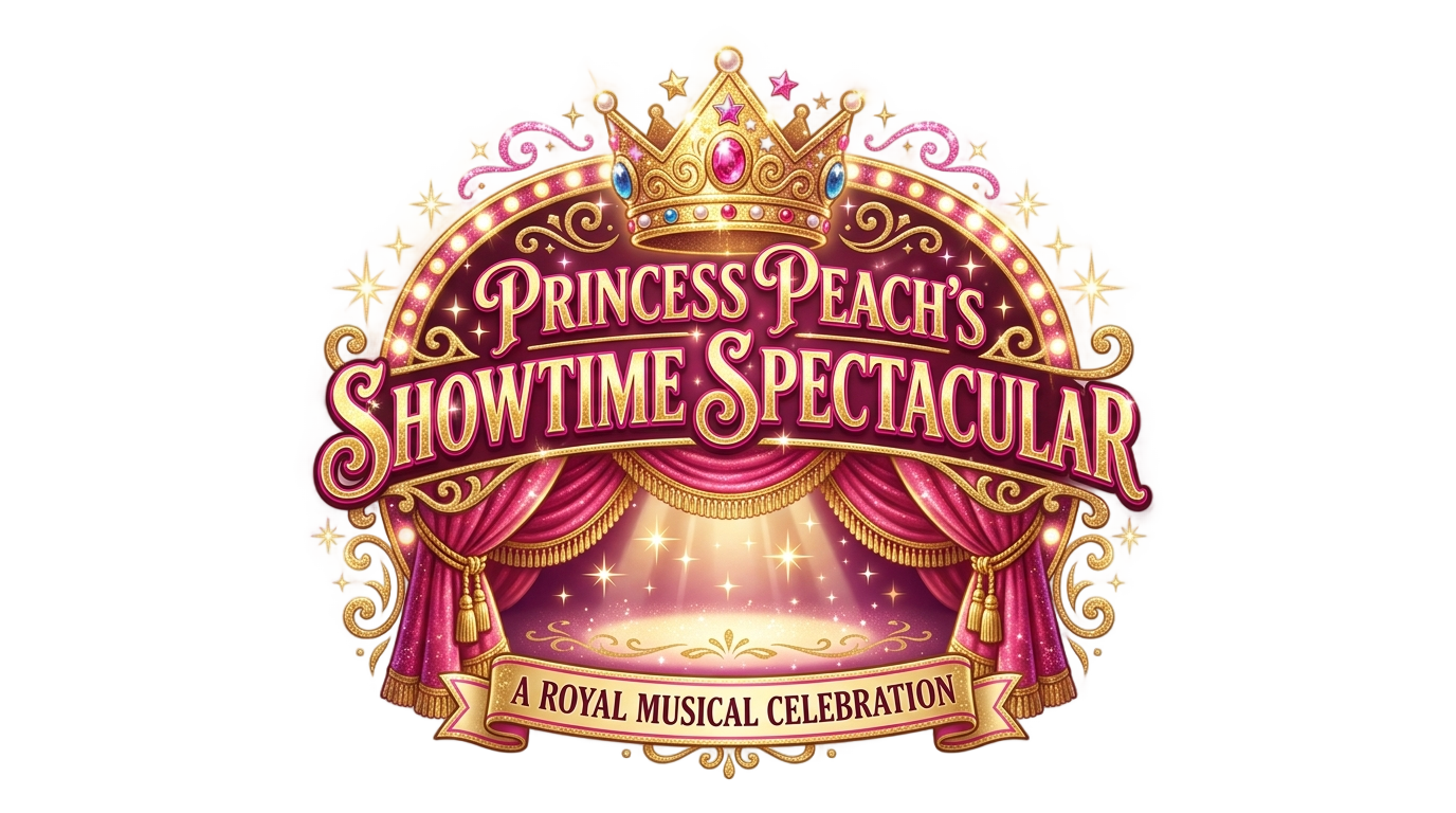 princess peach showtime logo png PNG transparent background