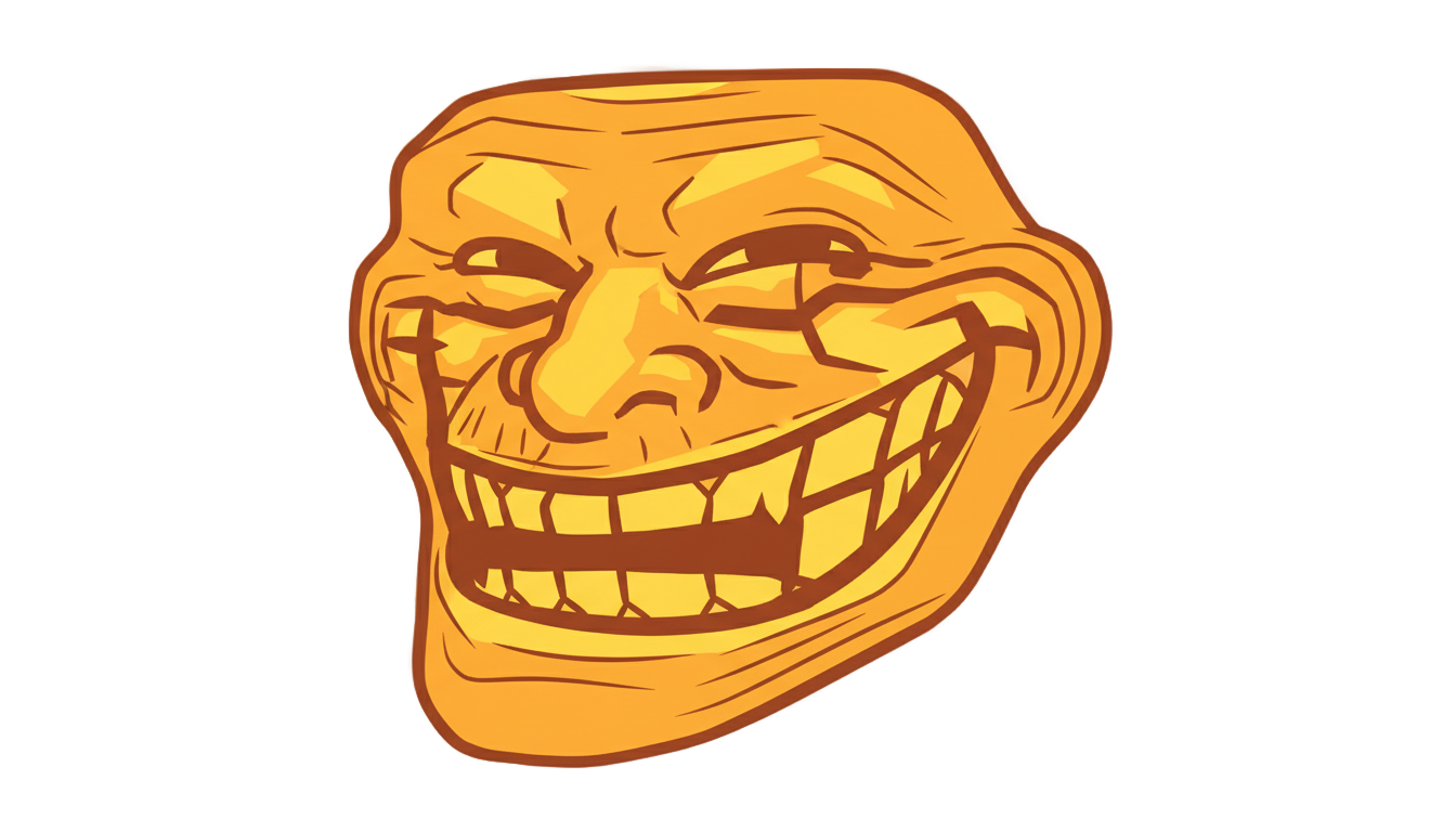mango phonk troll face png PNG transparent background