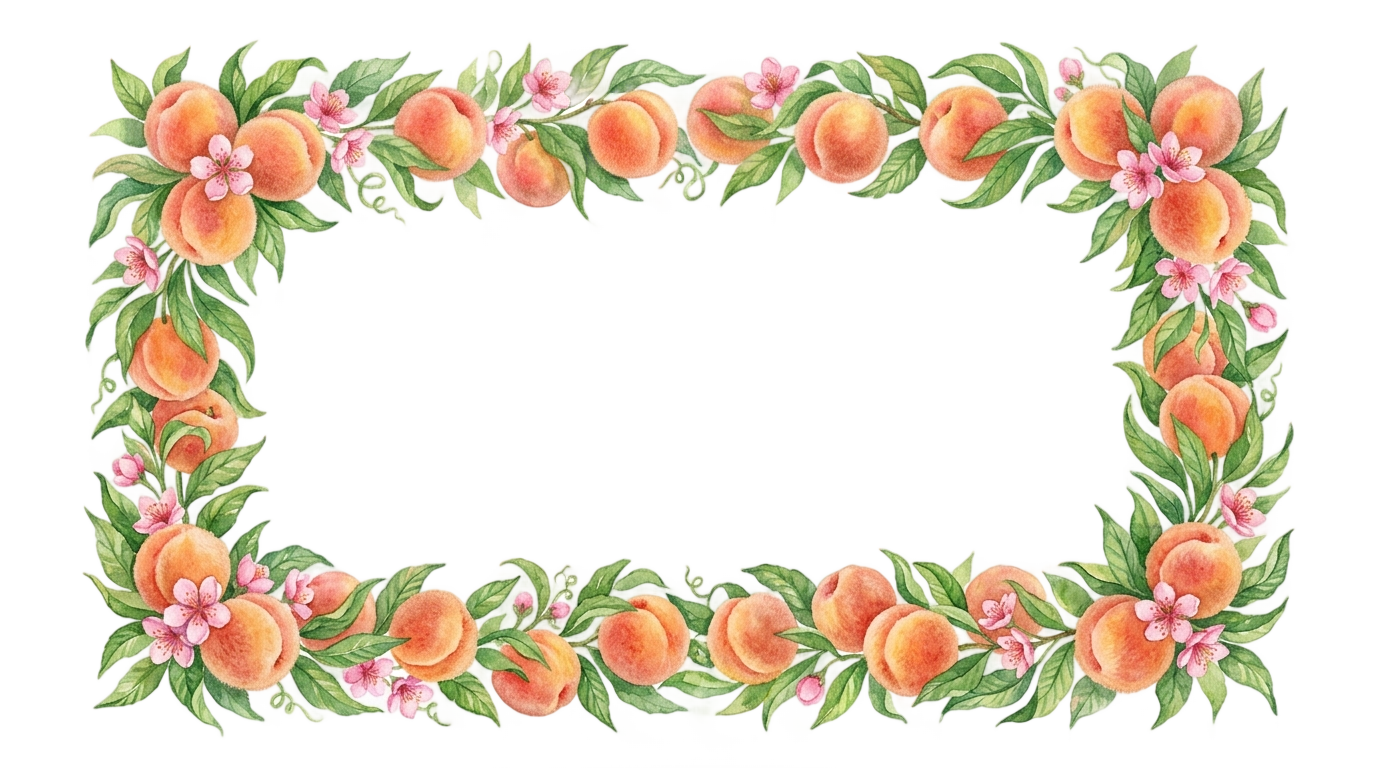 peach frame png PNG transparent background