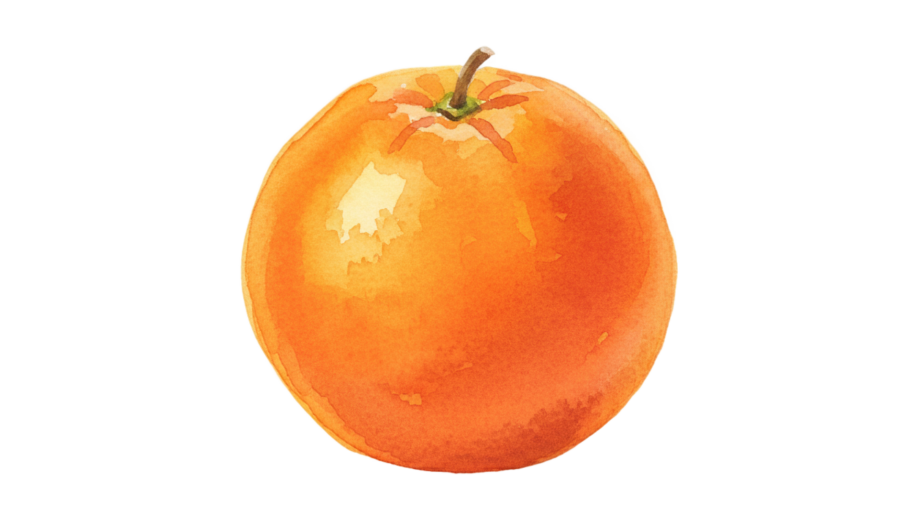orange watercolor png PNG transparent background