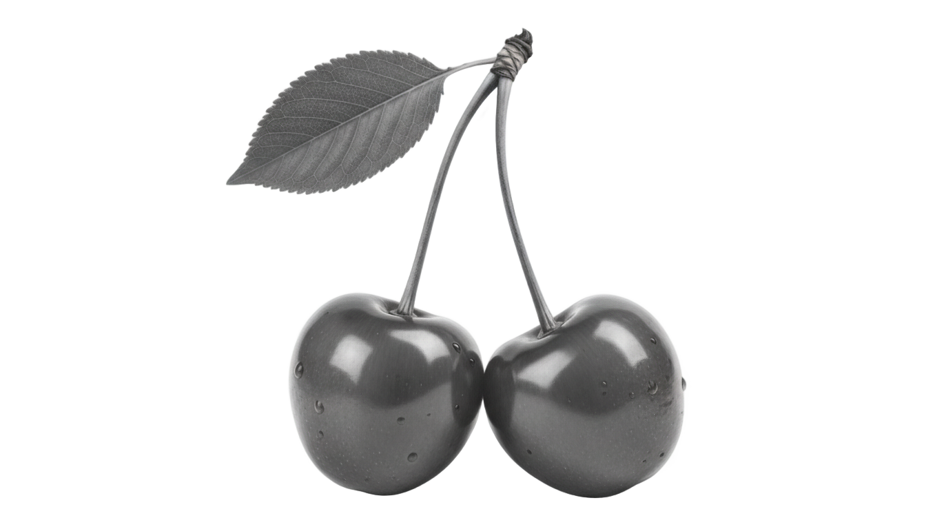 cherry png black and white PNG transparent background