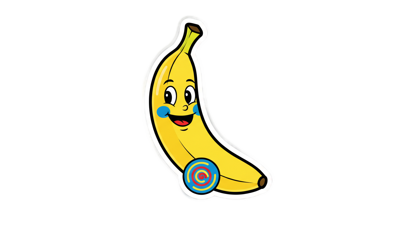 banana sticker png PNG transparent background