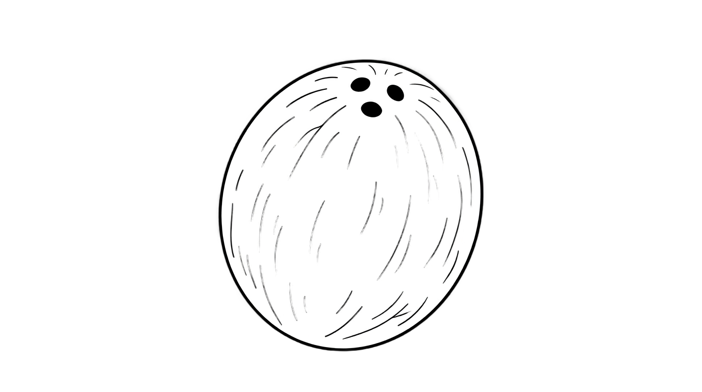 coconut outline png PNG transparent background