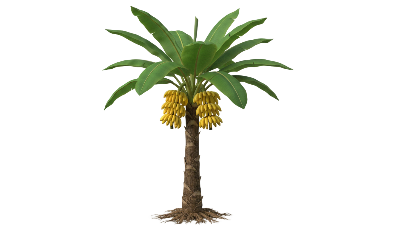 cartoon banana tree png PNG transparent background