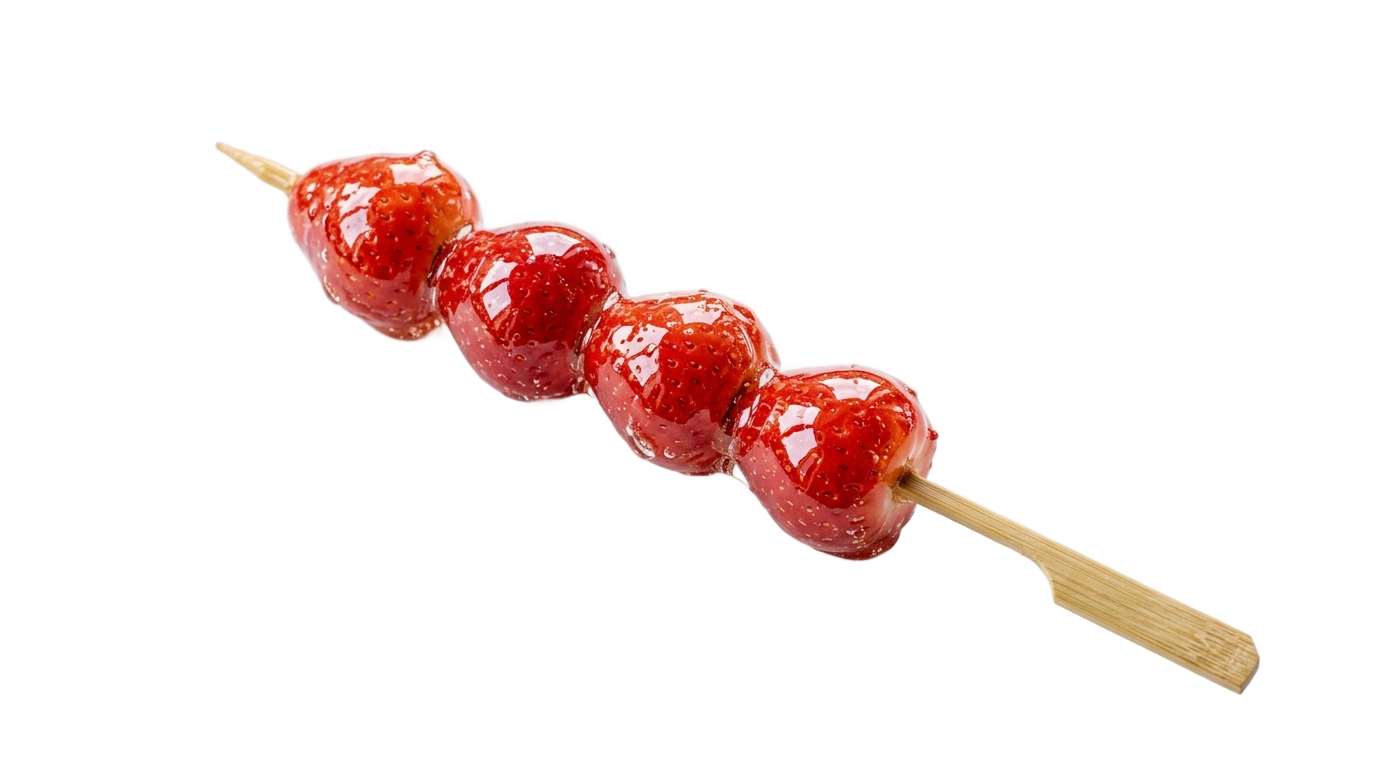 strawberry tanghulu png PNG transparent background