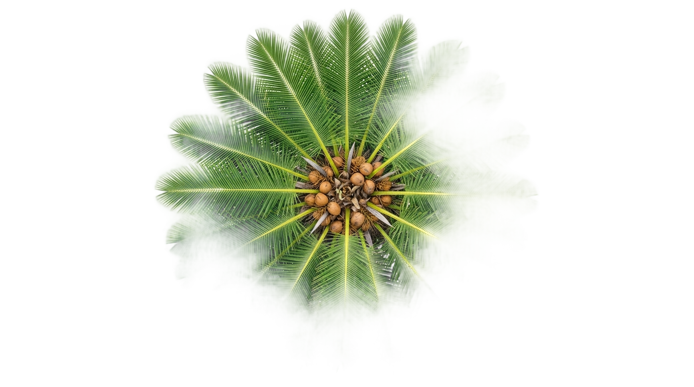 coconut tree png top view PNG transparent background