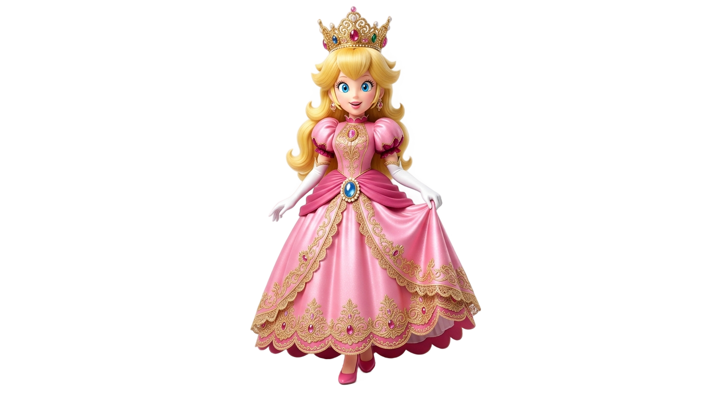 corona princesa peach png PNG transparent background