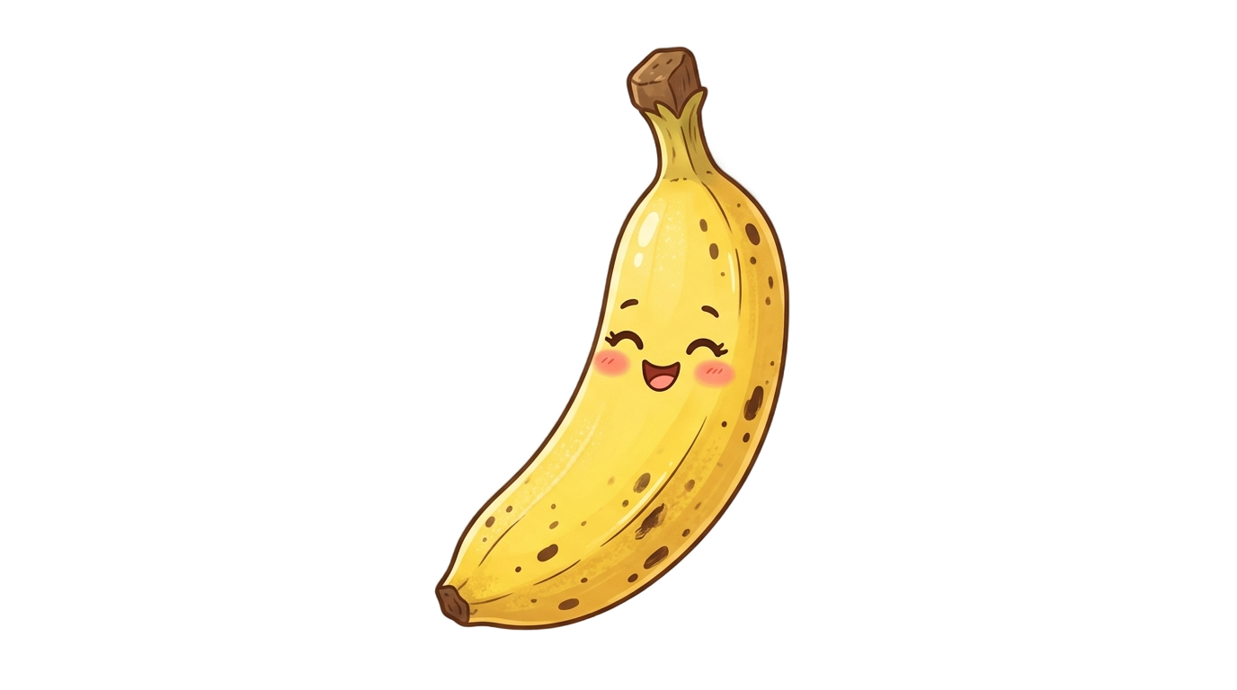 cute banana clipart png PNG transparent background