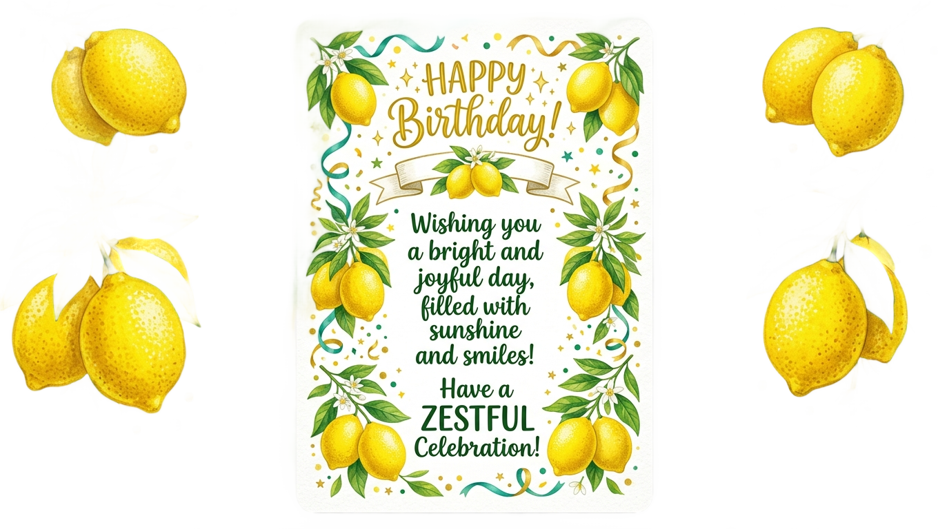 lemon birthday invitation png PNG transparent background