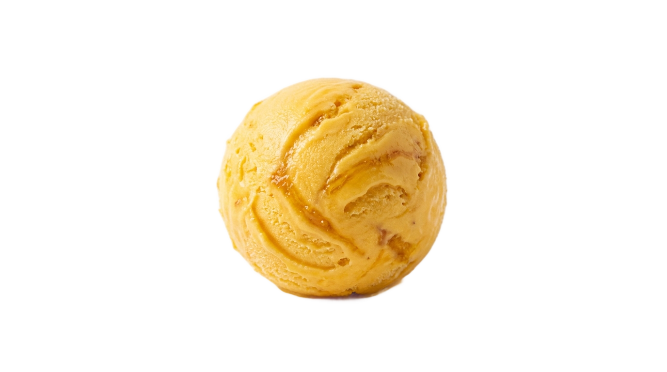 mango ice cream scoop png PNG transparent background