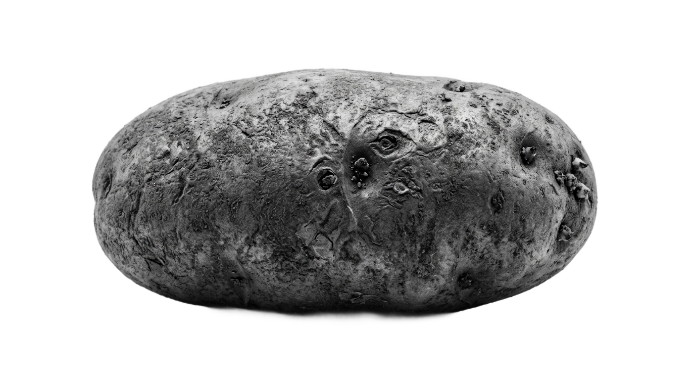potato png black and white PNG transparent background