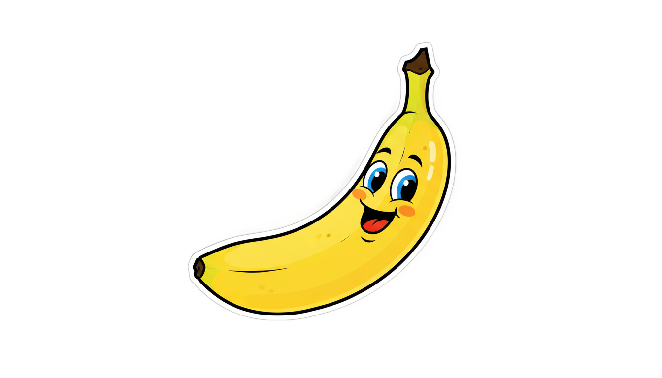 banana sticker png PNG transparent background