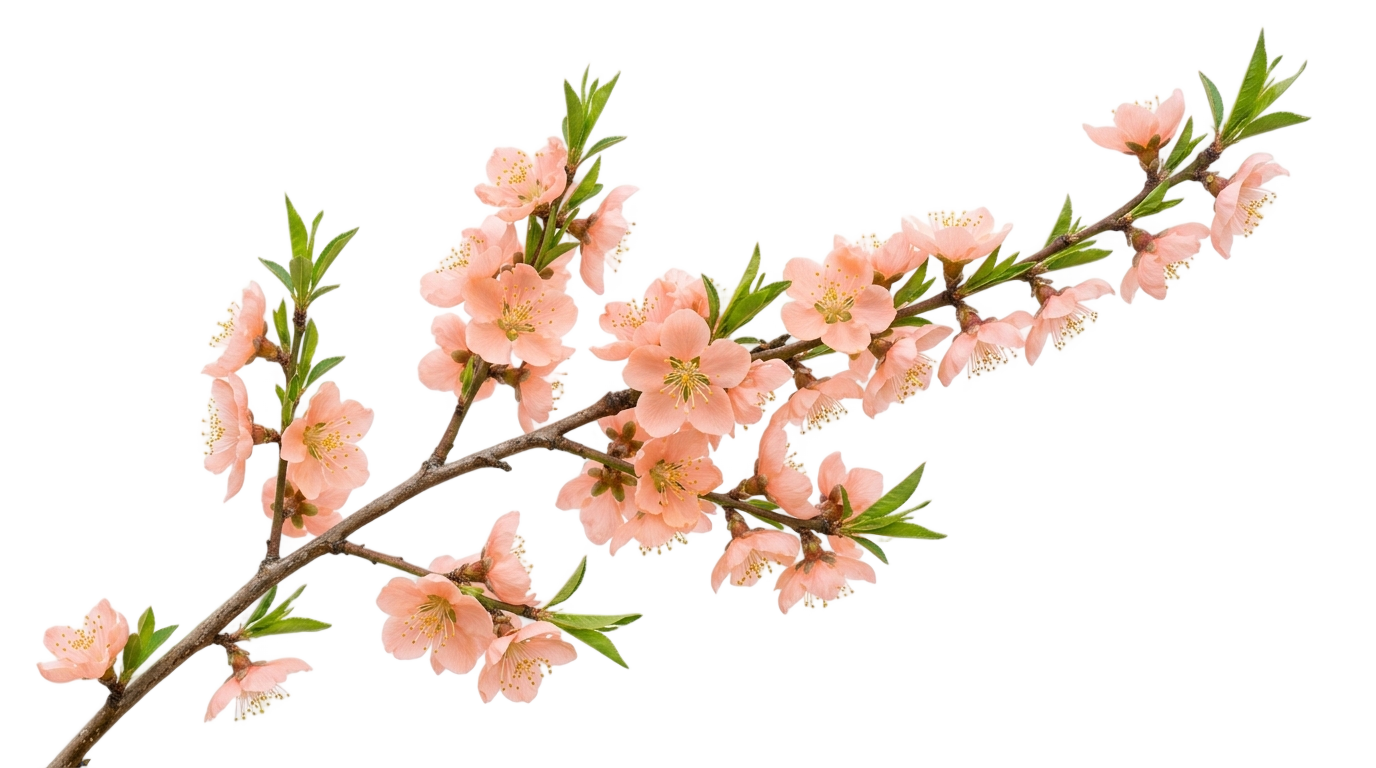peach floral png PNG transparent background