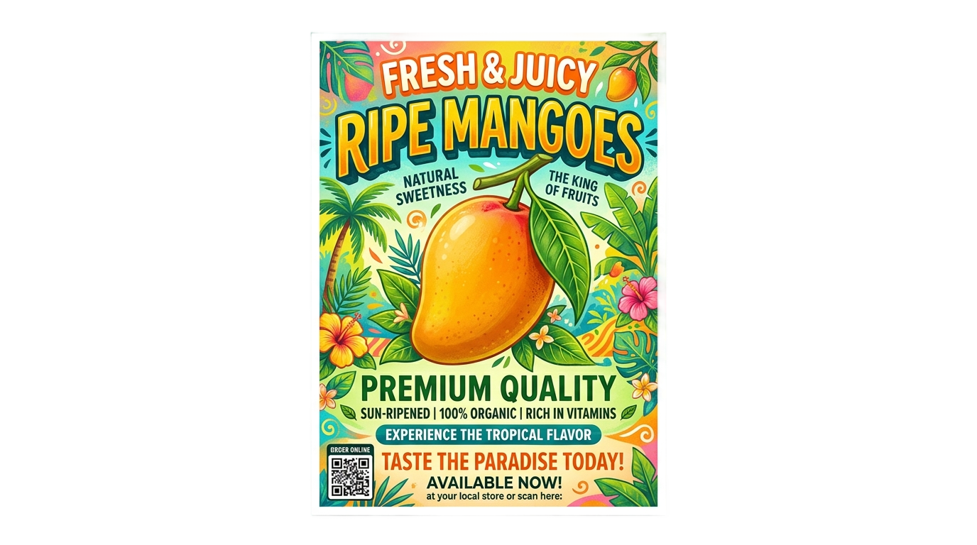 mango poster png PNG transparent background