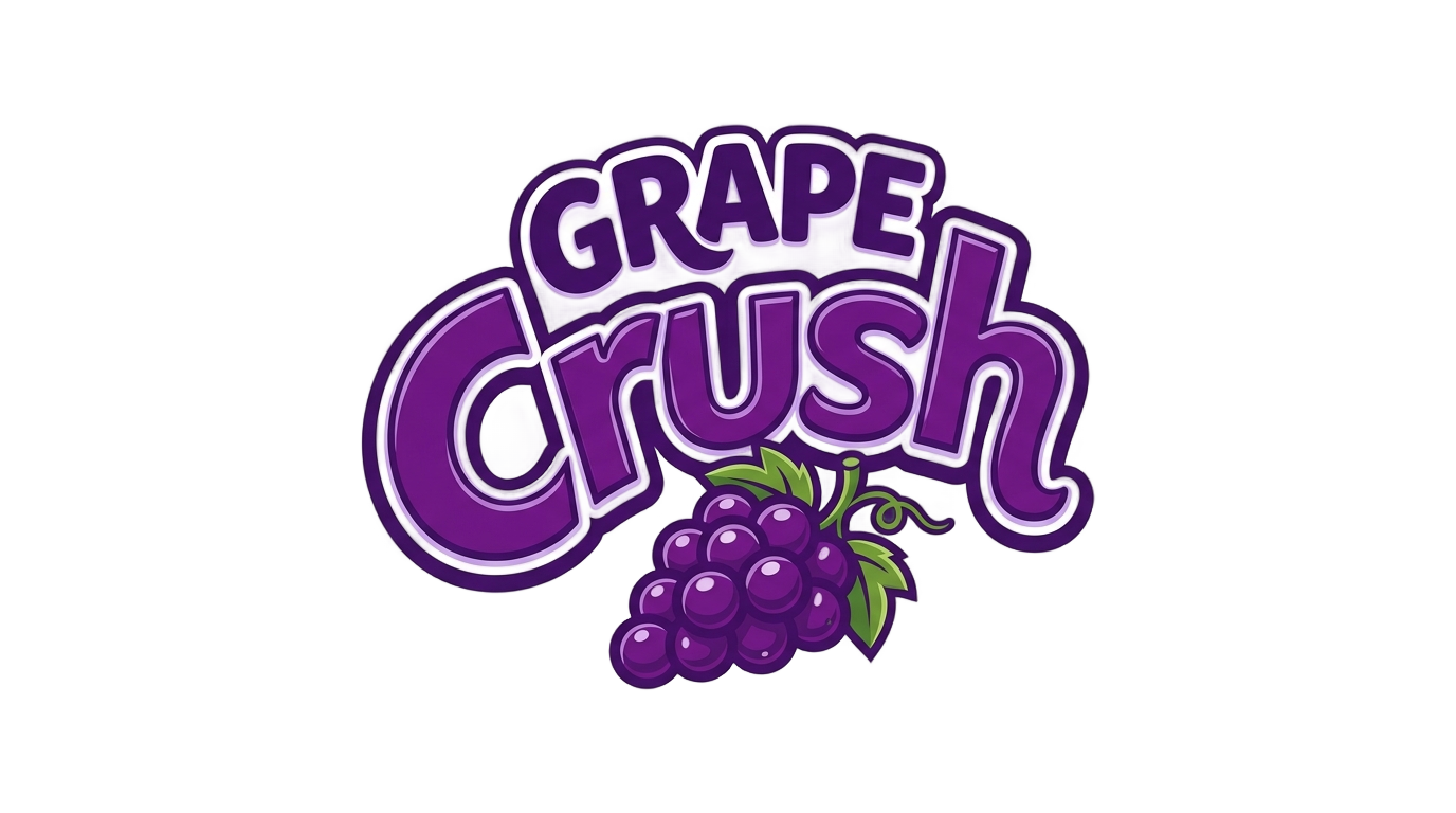 grape crush logo png PNG transparent background