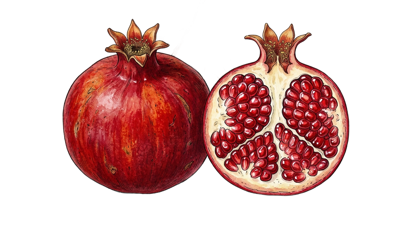 pomegranate illustration png PNG transparent background