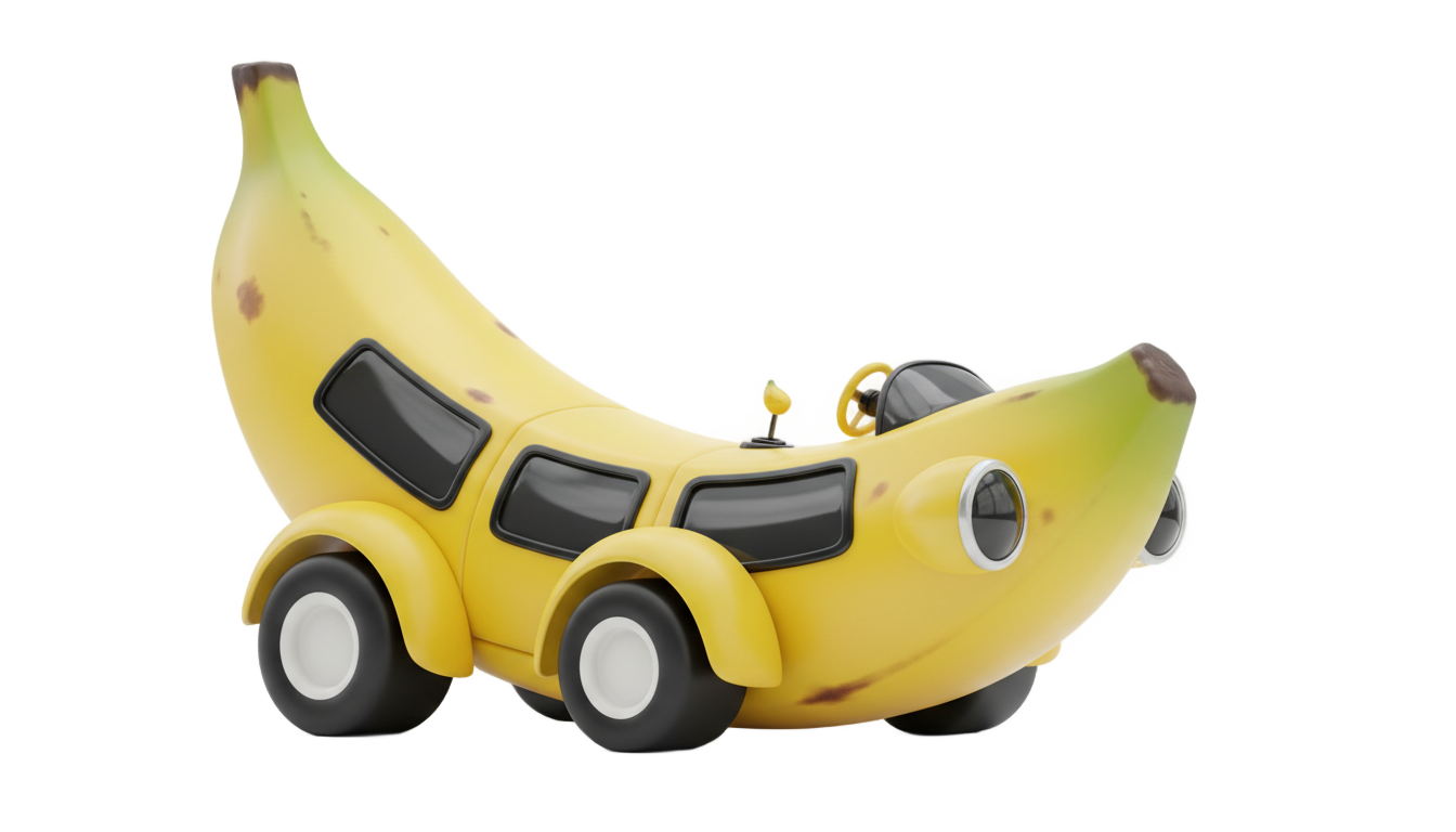 banana car png PNG transparent background