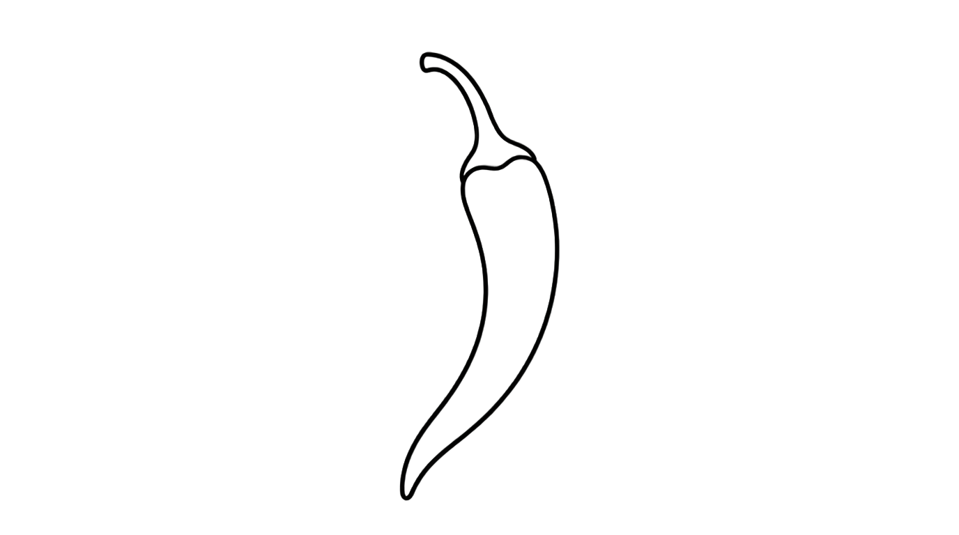 chili pepper outline png PNG transparent background