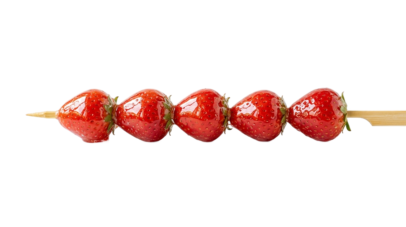 strawberry tanghulu png PNG transparent background