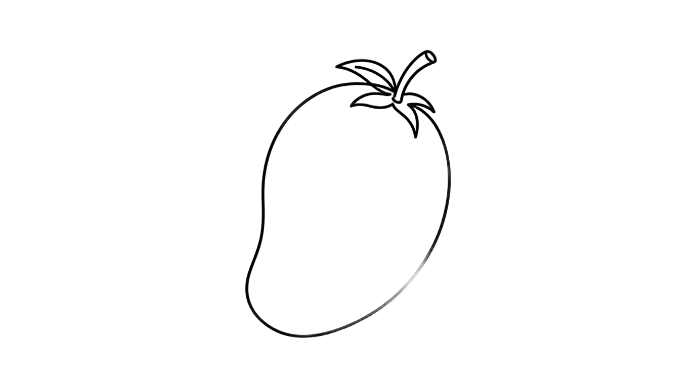 mango line art png PNG transparent background
