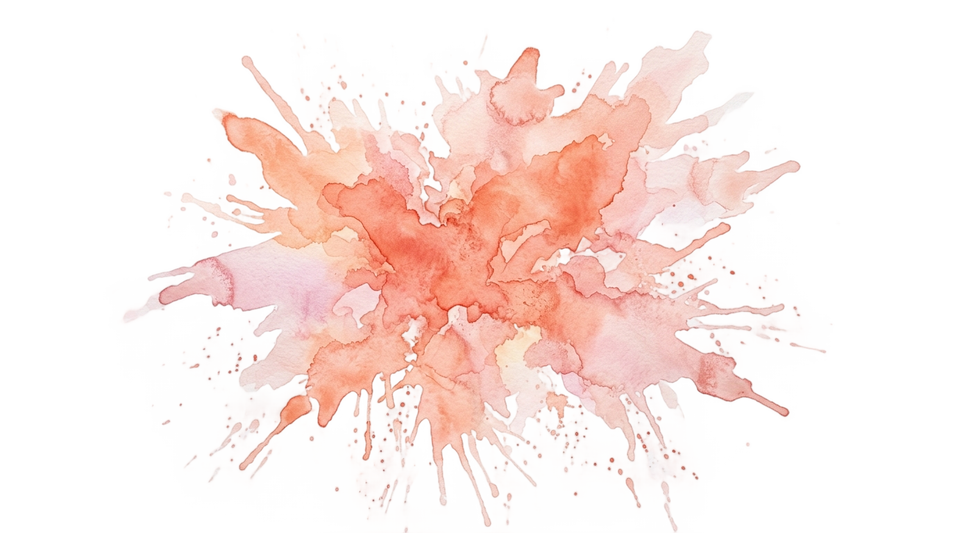 peach watercolor splash png PNG transparent background