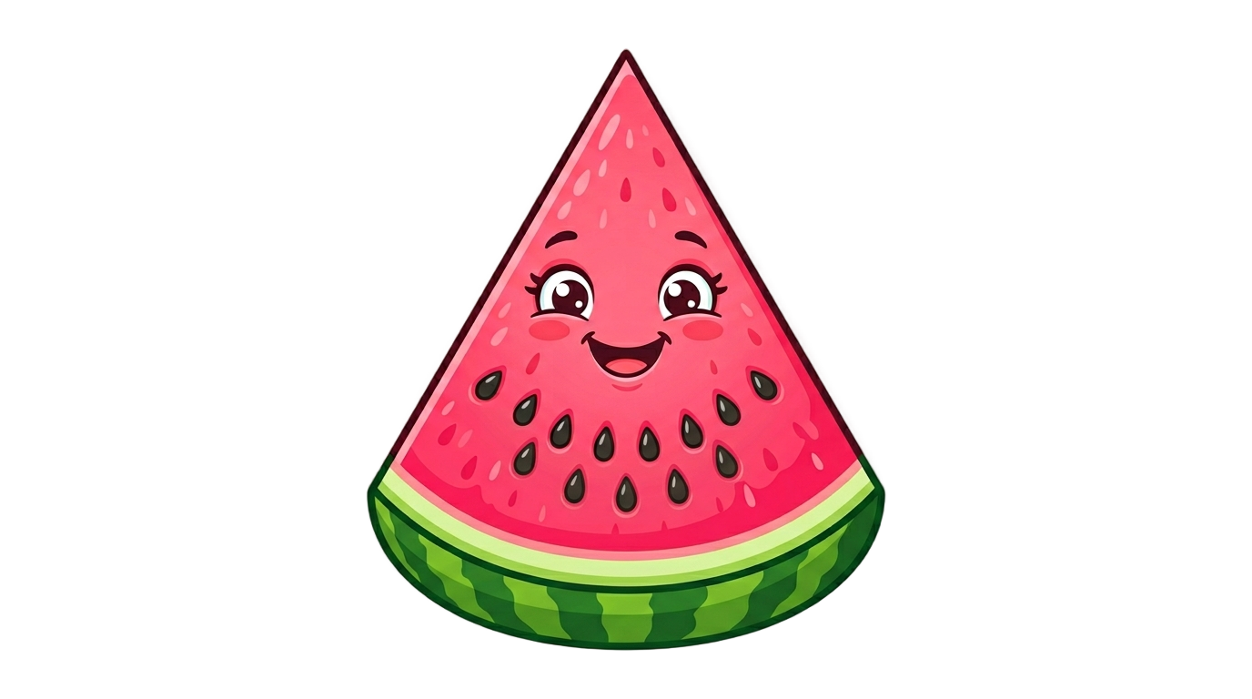 cartoon watermelon slice png PNG transparent background