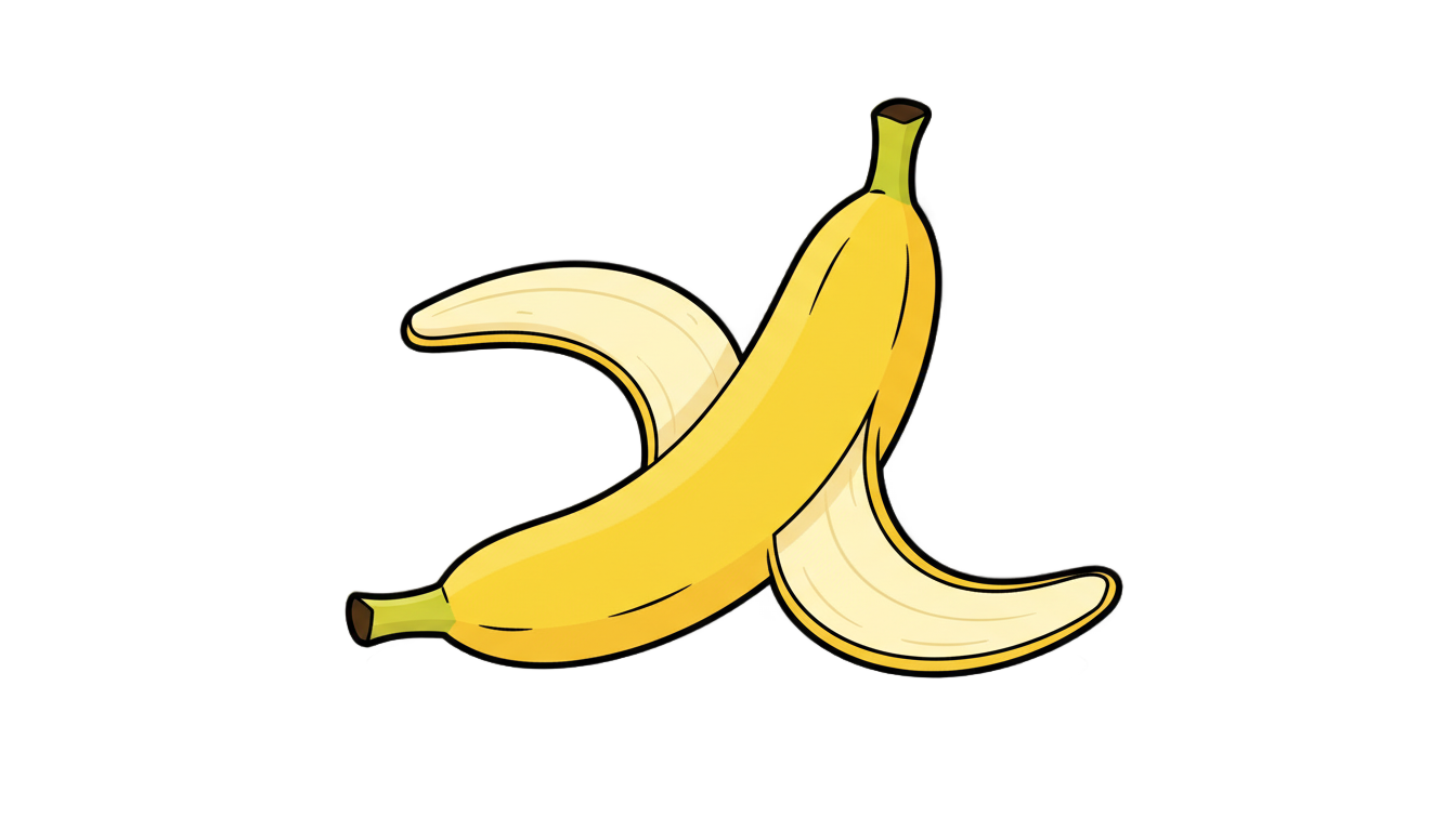 banana peel cartoon png PNG transparent background