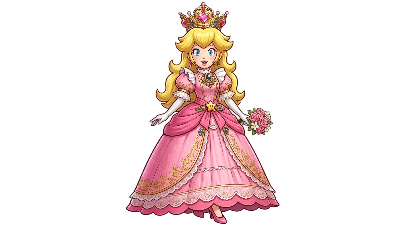 corona princesa peach png PNG transparent background