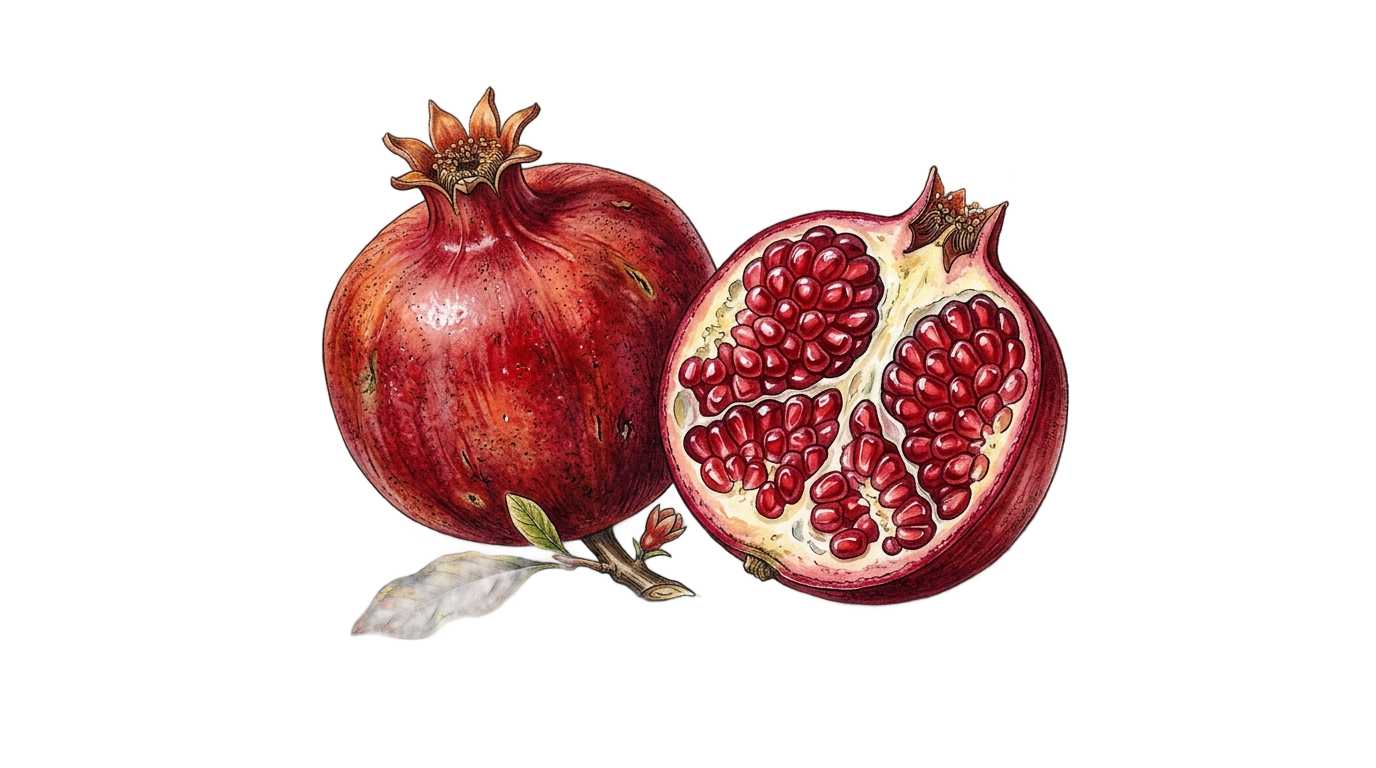 pomegranate illustration png PNG transparent background