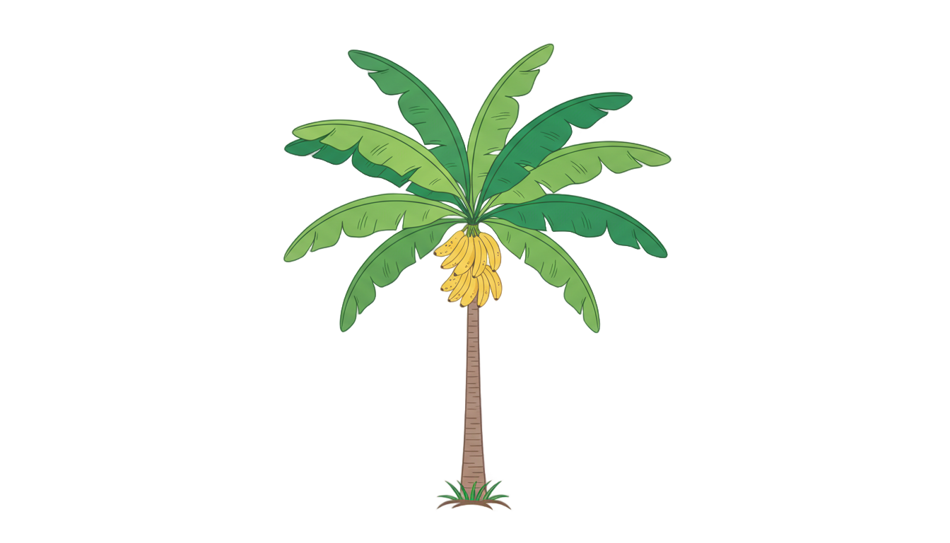 banana tree png for invitation card PNG transparent background