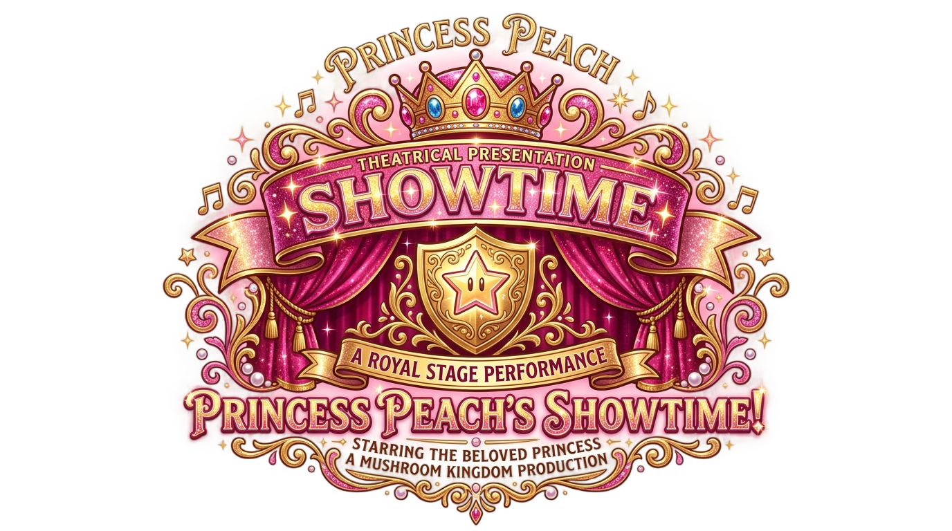 princess peach showtime logo png PNG transparent background