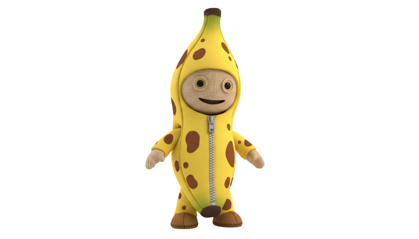 banana sackboy png PNG transparent background