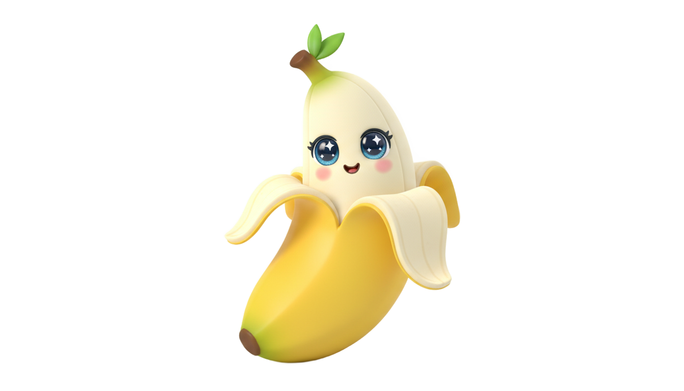 cute banana png PNG transparent background