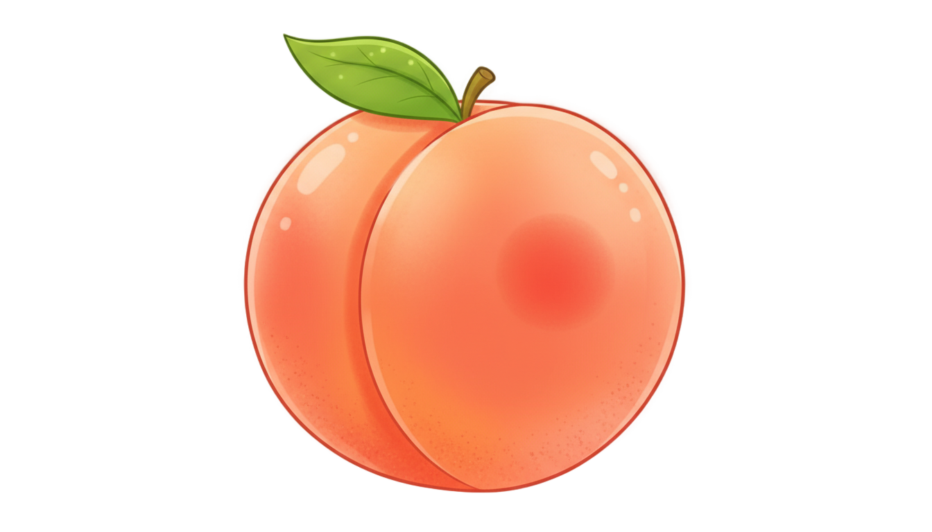 peach emoji png PNG transparent background
