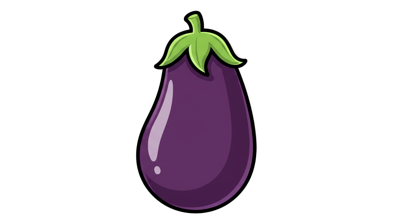 eggplant emoji png PNG transparent background