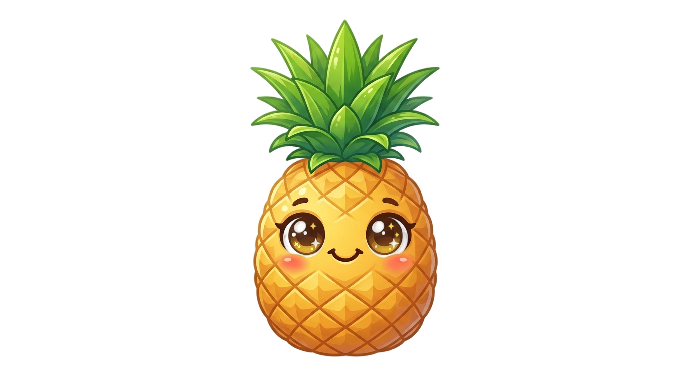 cute pineapple clipart png PNG transparent background