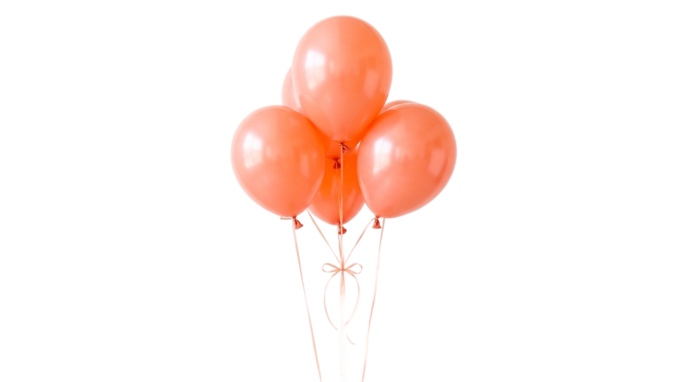peach balloons png PNG transparent background
