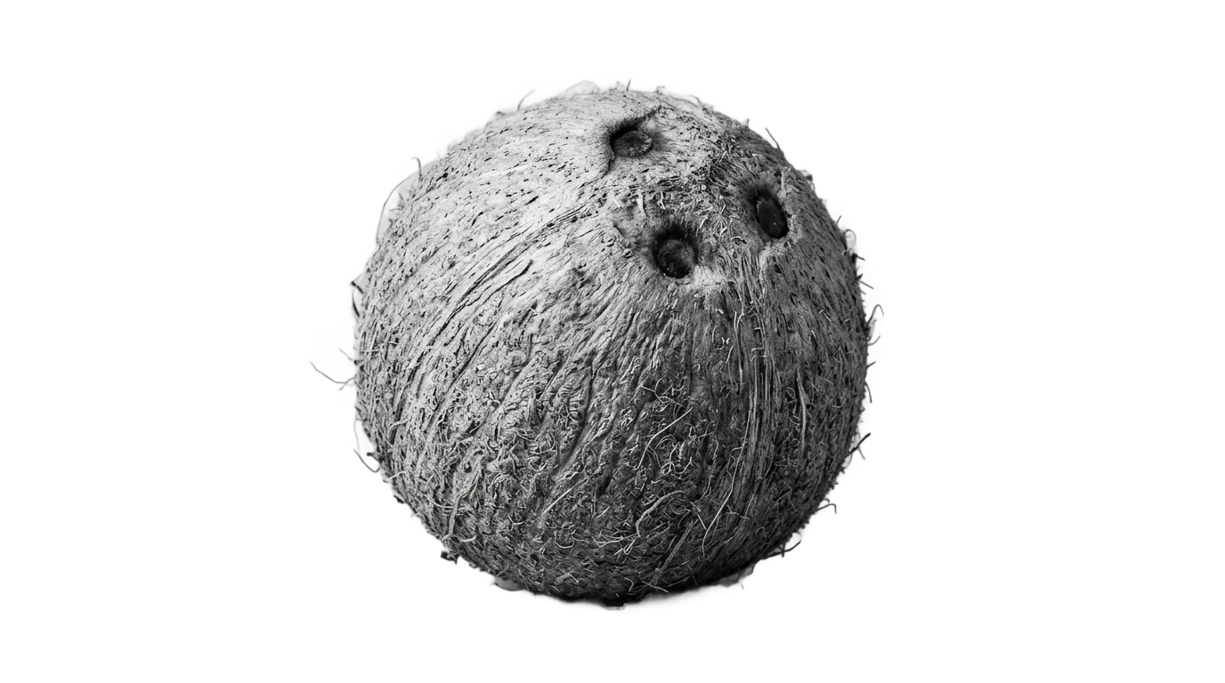 coconut png black and white PNG transparent background