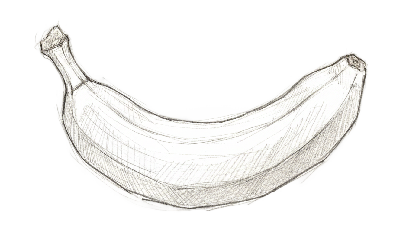 banana sketch png PNG transparent background