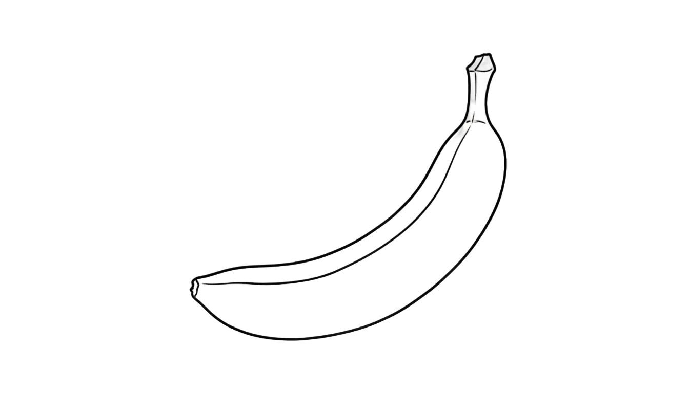 banana outline png PNG transparent background