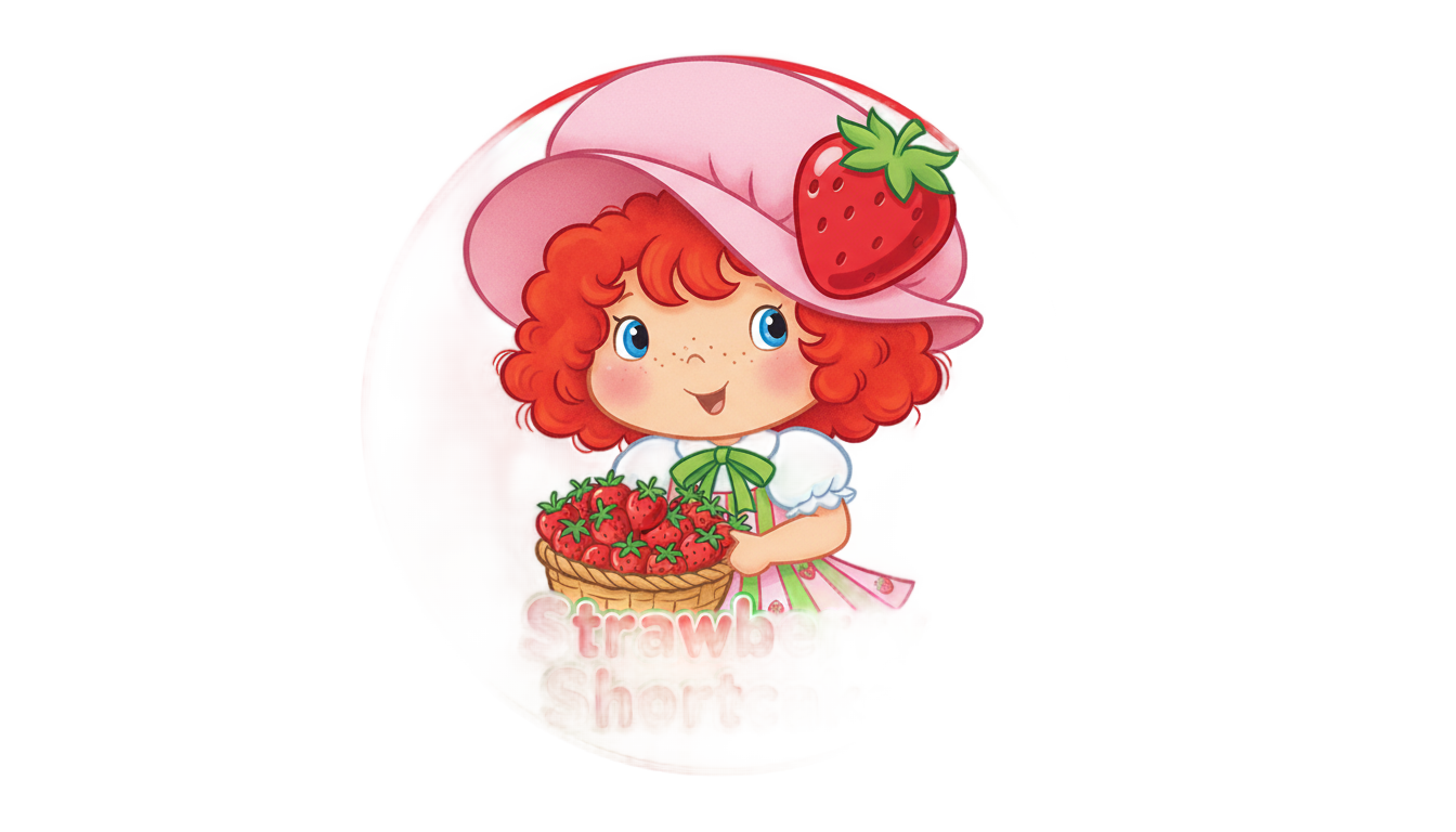 strawberry shortcake logo png PNG transparent background