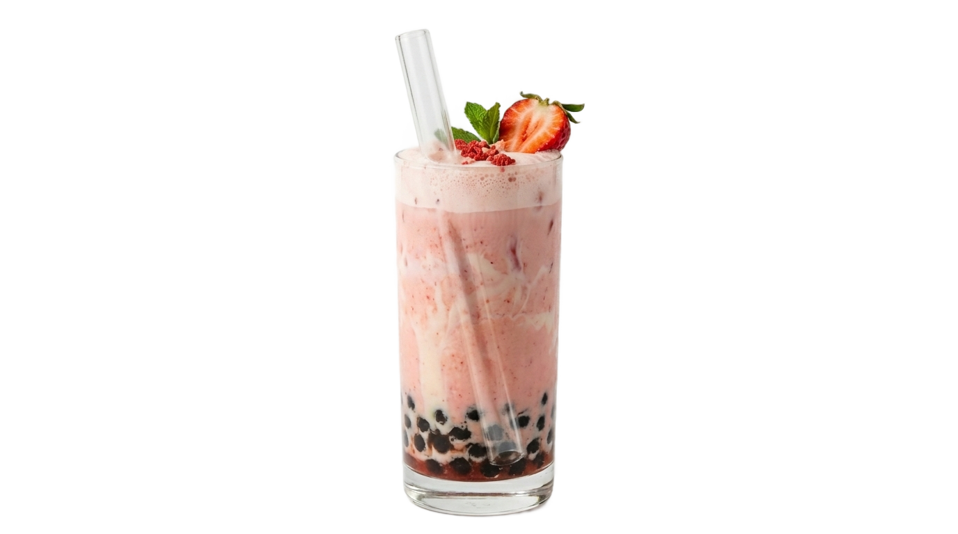 strawberry milk tea png PNG transparent background