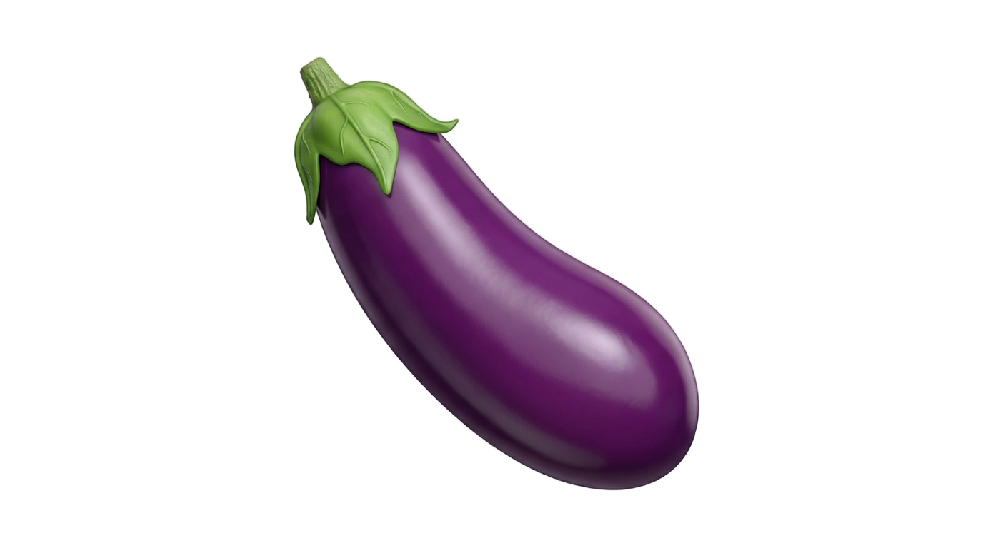 iphone eggplant emoji png PNG transparent background