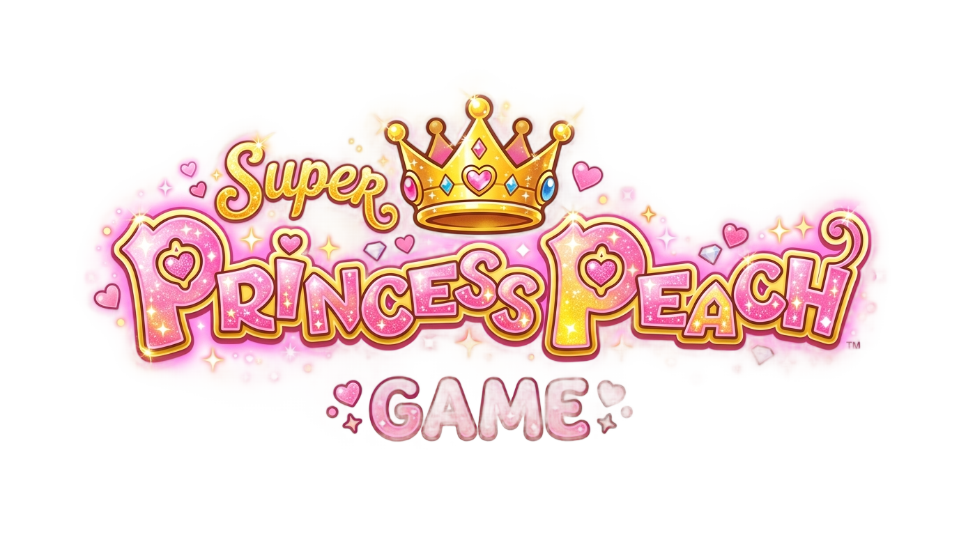 super princess peach logo png PNG transparent background