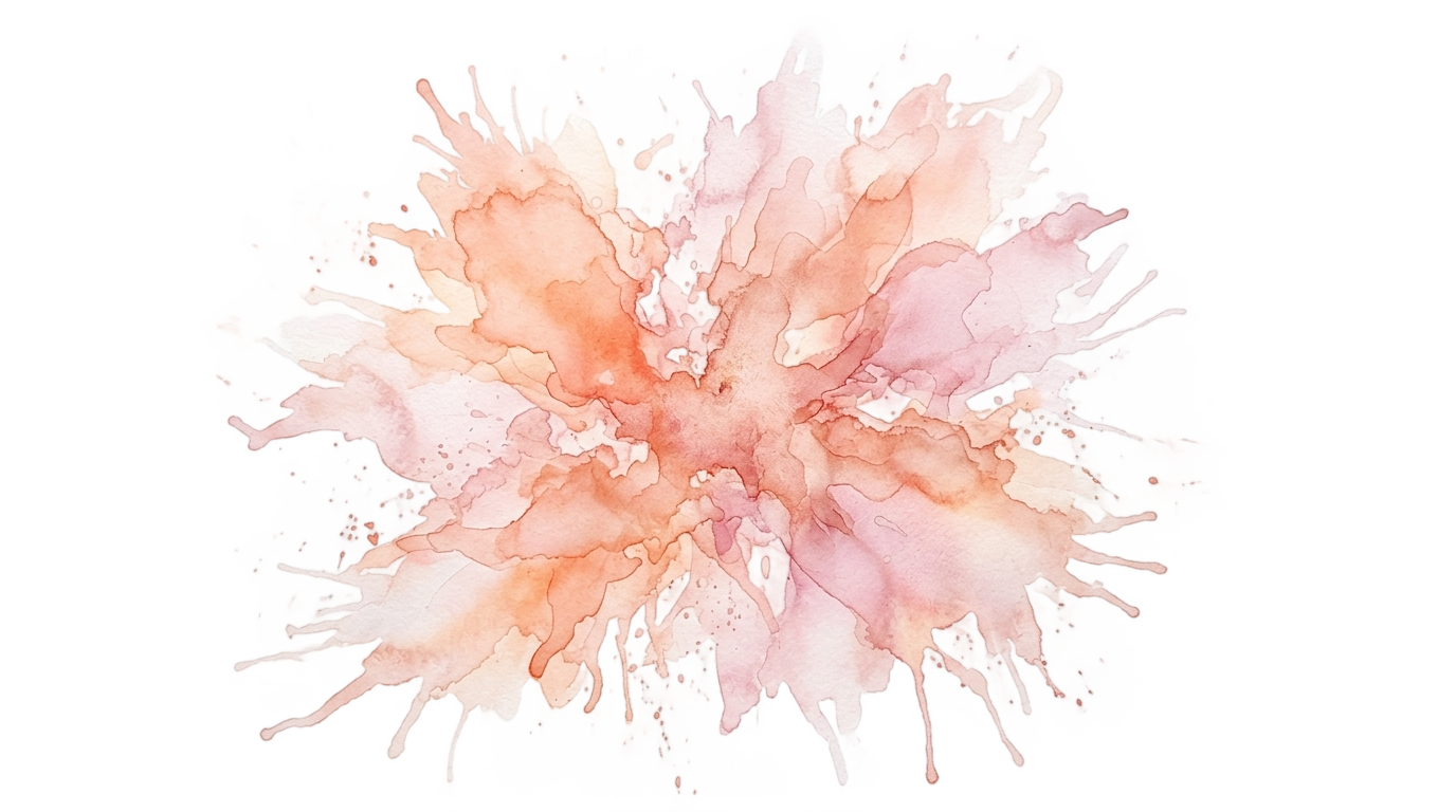 peach watercolor splash png PNG transparent background