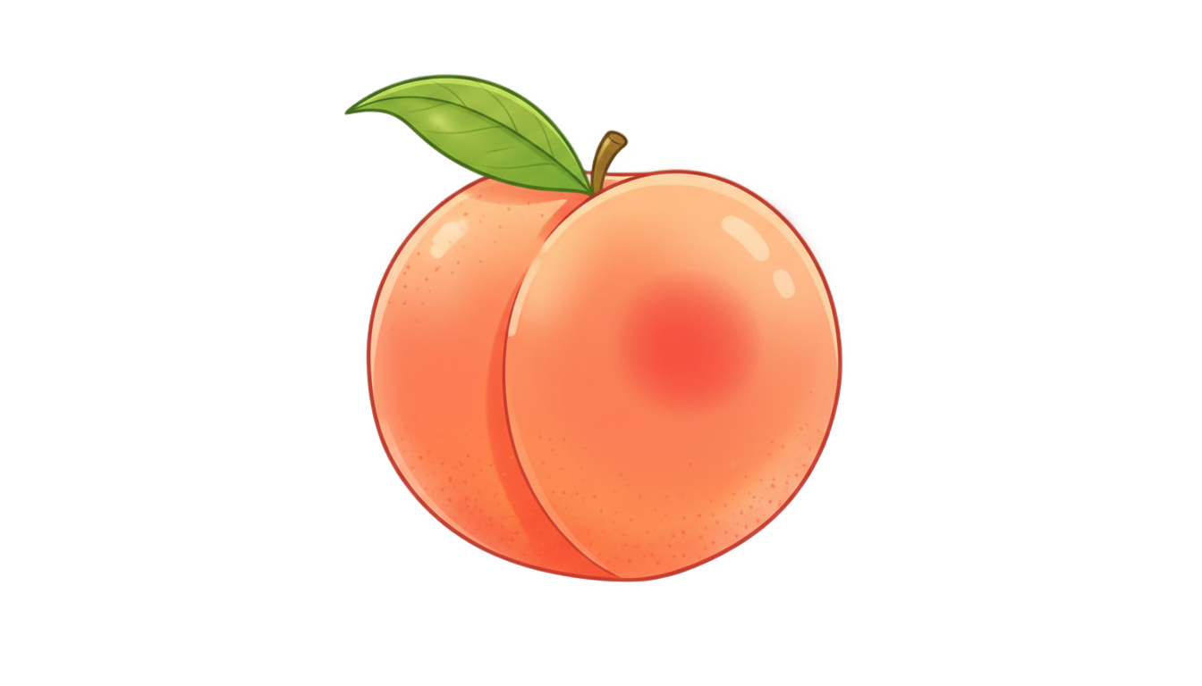 peach emoji png PNG transparent background