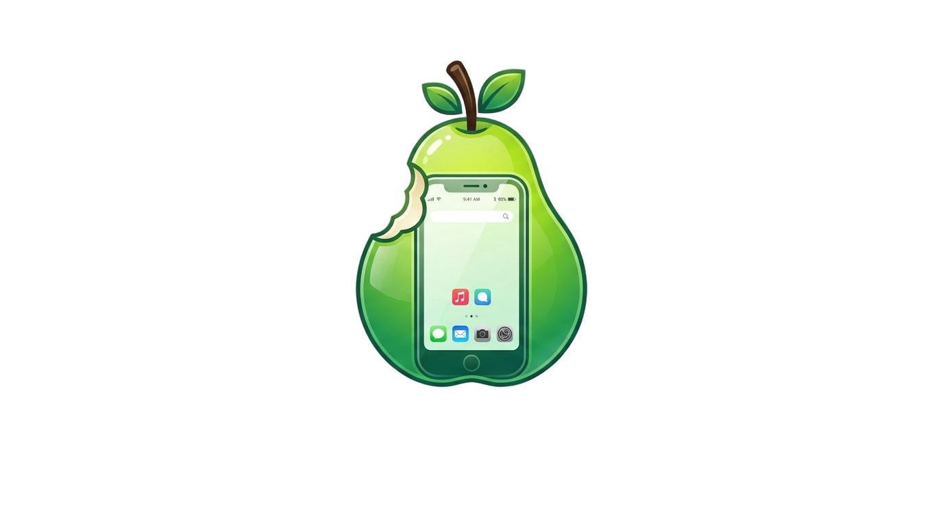 pear phone logo png PNG transparent background