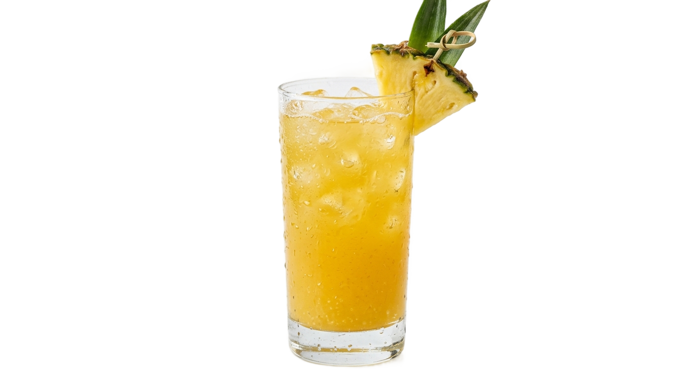 pineapple juice glass png PNG transparent background