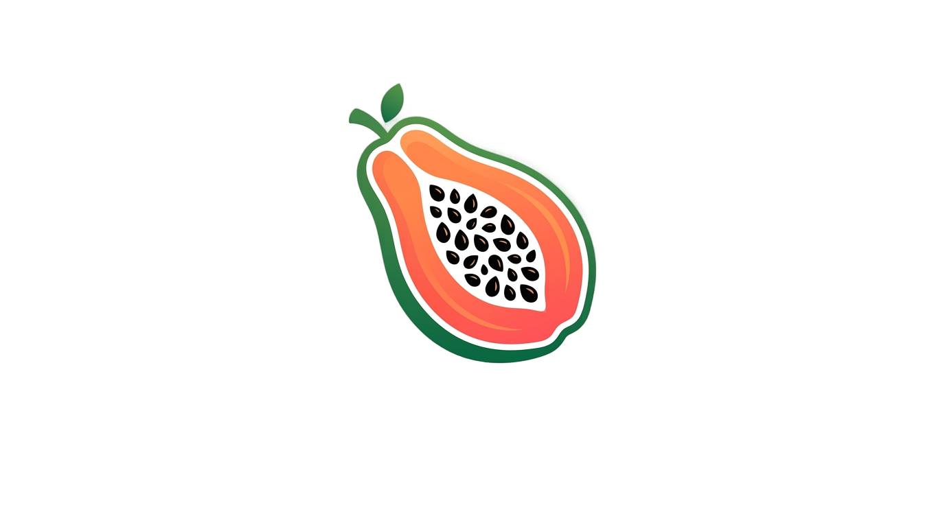 papaya logo png PNG transparent background