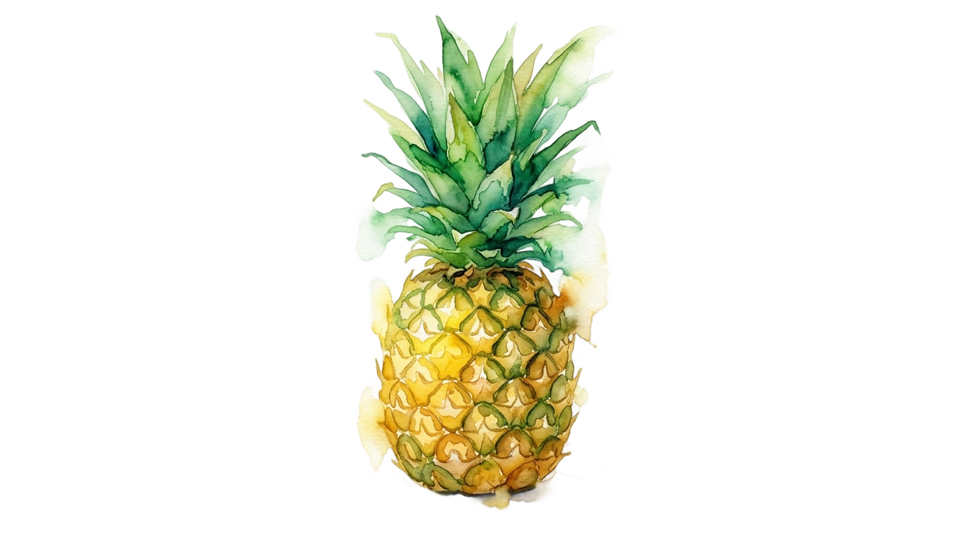 pineapple watercolor png PNG transparent background